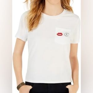 Carbon Copy embroidered crop top S